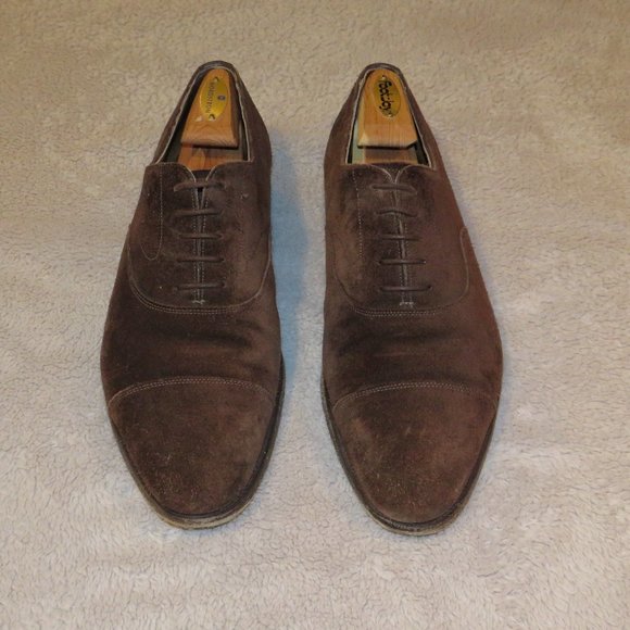 Edward Green Chelsea Brown Mink Suede Oxfords 82 Last US 11.5 Edward Green Chelsea Brown Mink Suede Oxfords 82 Last US  main image 4